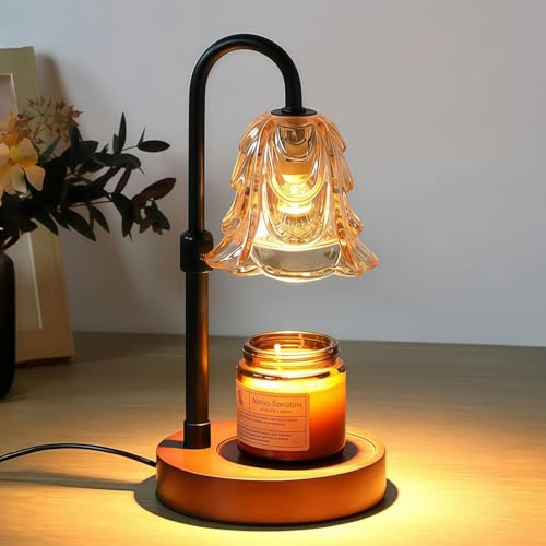 Oksoar Retro Wood Candle Warmer Lamp