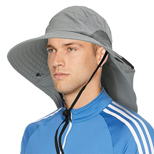 SUN CUBE Wide Brim Sun Hat with Neck Flap