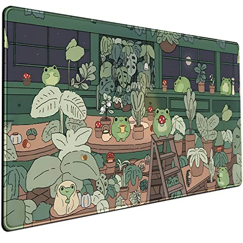 Cute Frog Mouse Pad Desk Pad Kawaii Green Desk Decor Mat