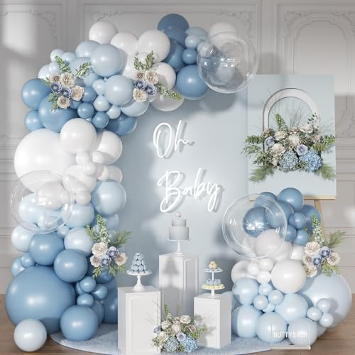 NUTTYBASH Dusty Blue Balloon Arch Kit