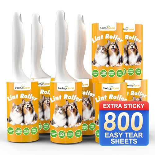 beitophome 800-Sheet 4-Handle Lint Roller Set