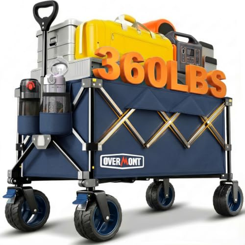Overmont 200L Ultra-Compact Collapsible Wagon Cart
