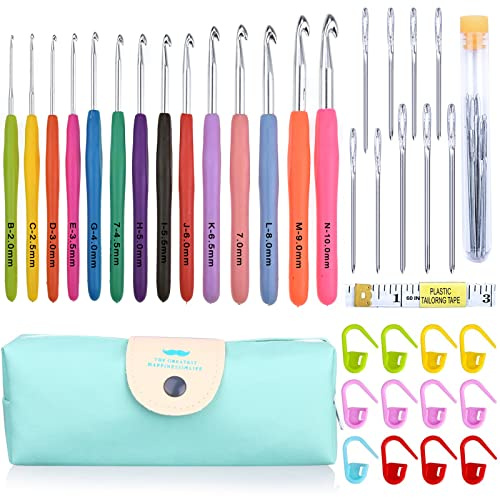 YCbingo 14-Piece Crochet Hooks Set