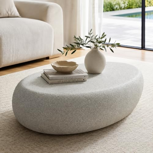Aworesis Oval Fiberglass Coffee Table
