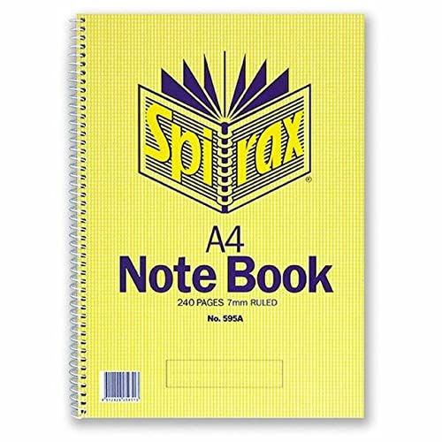 Spirax 595A Notebook Side Opening A4, 240 Page