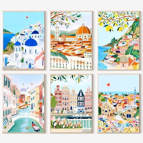 cupmod 6 Pack Cityscape Paint by Numbers Kit