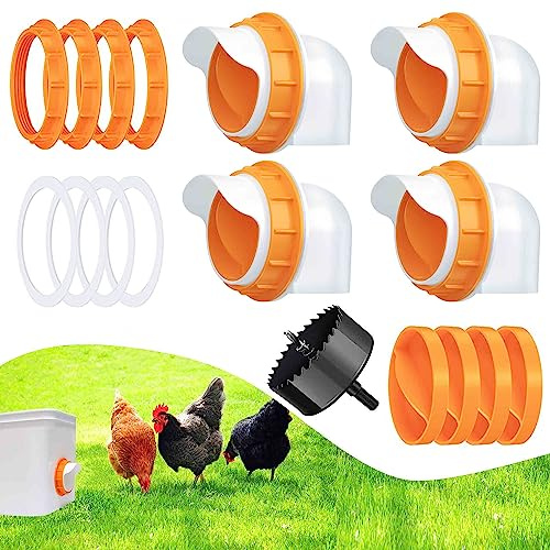 MOKOQI No-Waste 4-Port Chicken Feeder Kit