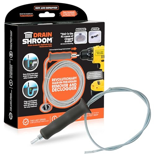 DrainShroom Tub and Sink Snake Auger, 42 inch