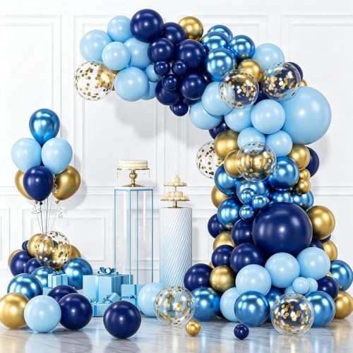 PNRAKY Navy Blue and Gold Balloon Garland Kit
