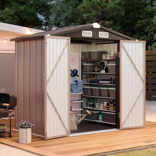 Aoxun Shed 1.8x1.2m Metal Garden Shed