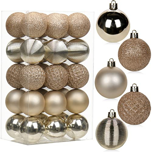 Briful 30-Piece Champagne Ball Ornaments