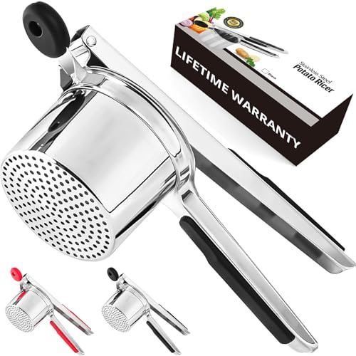 WIHBOIR 15oz Stainless Steel Potato Ricer