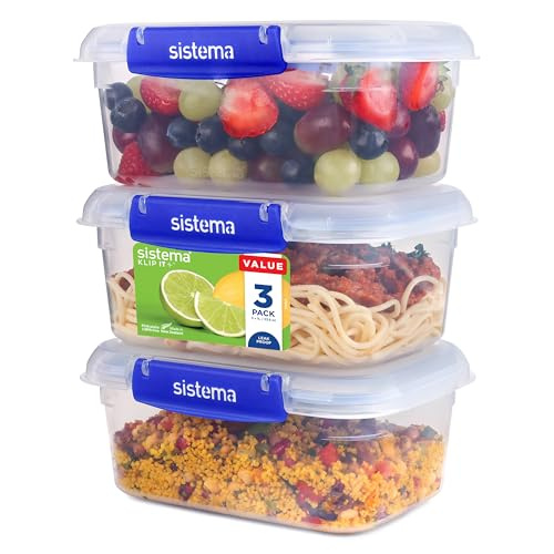 Sistema Klip It Plus 1L Rectangle 3-Pack