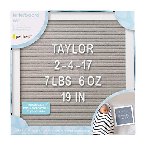 Pearhead Grey Letterboard Set