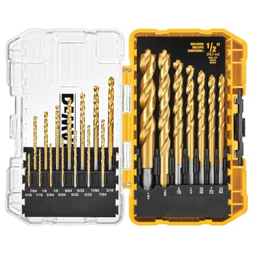 DEWALT DW1361 Titanium Pilot Point Drill Bit Set, 21-Piece