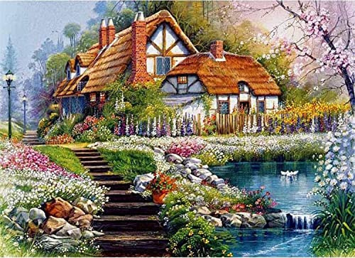 OWN4B House in the Garden Stamped Cross Stitch Kit