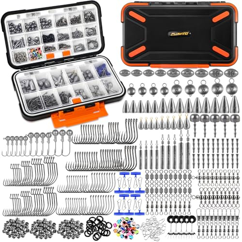 PLUSINNO 397pcs Fishing Tackle Kit