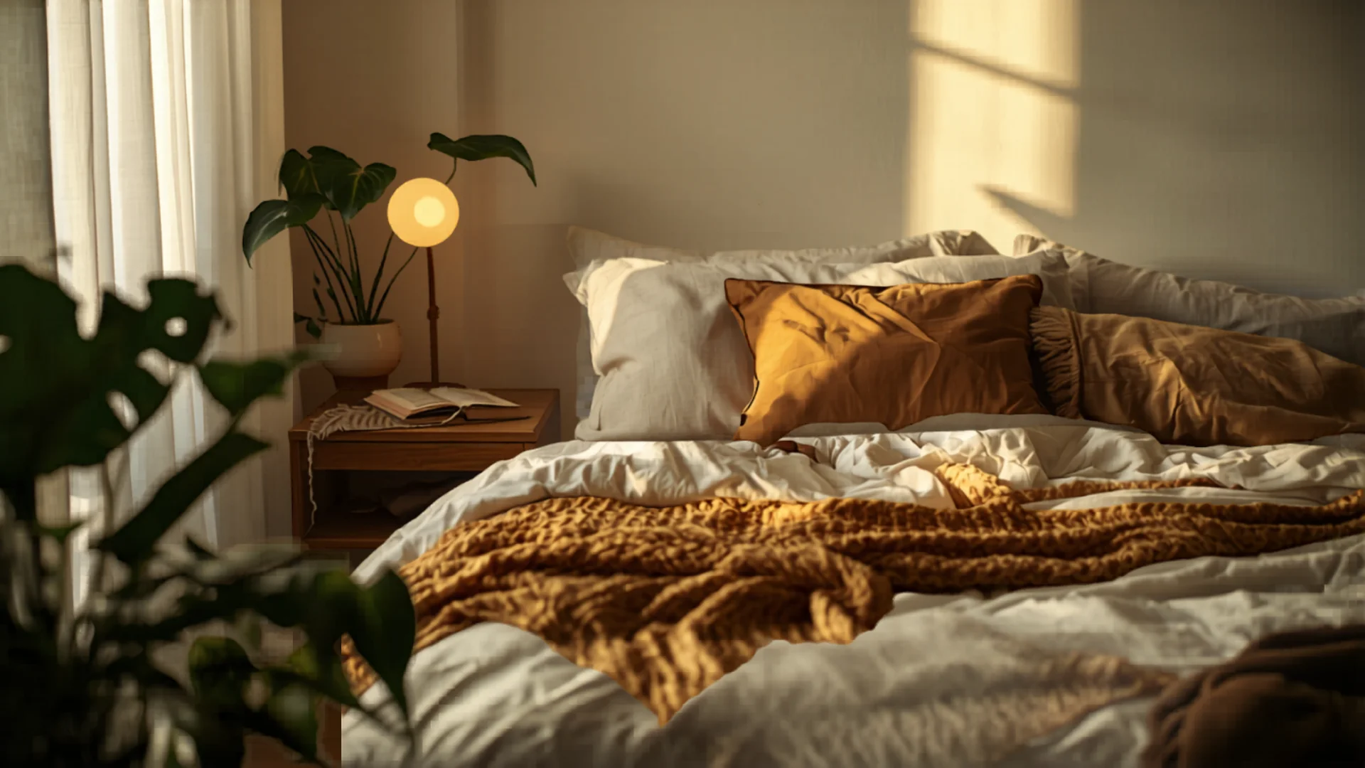 Modern Australian bedroom with quality mattress and layered bedding