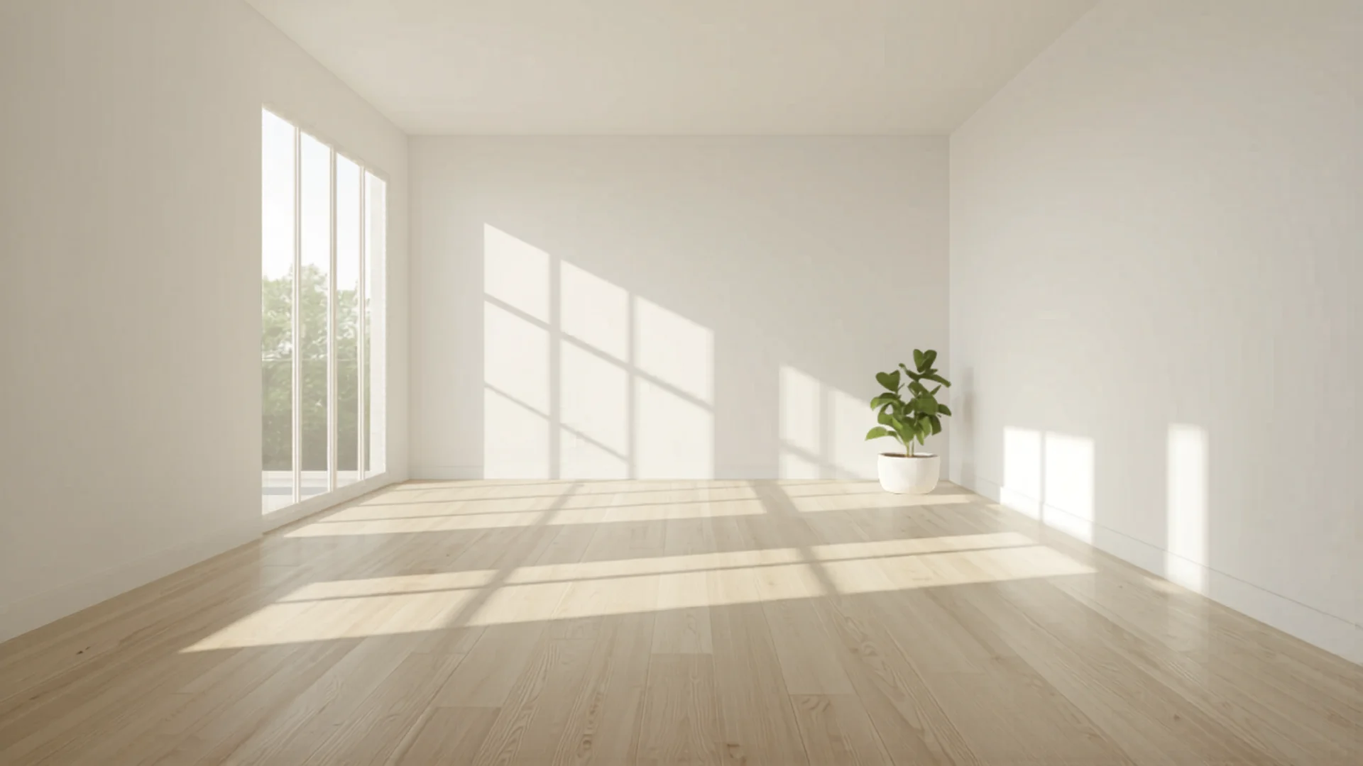 New empty modern Australian home interior with clean white walls
