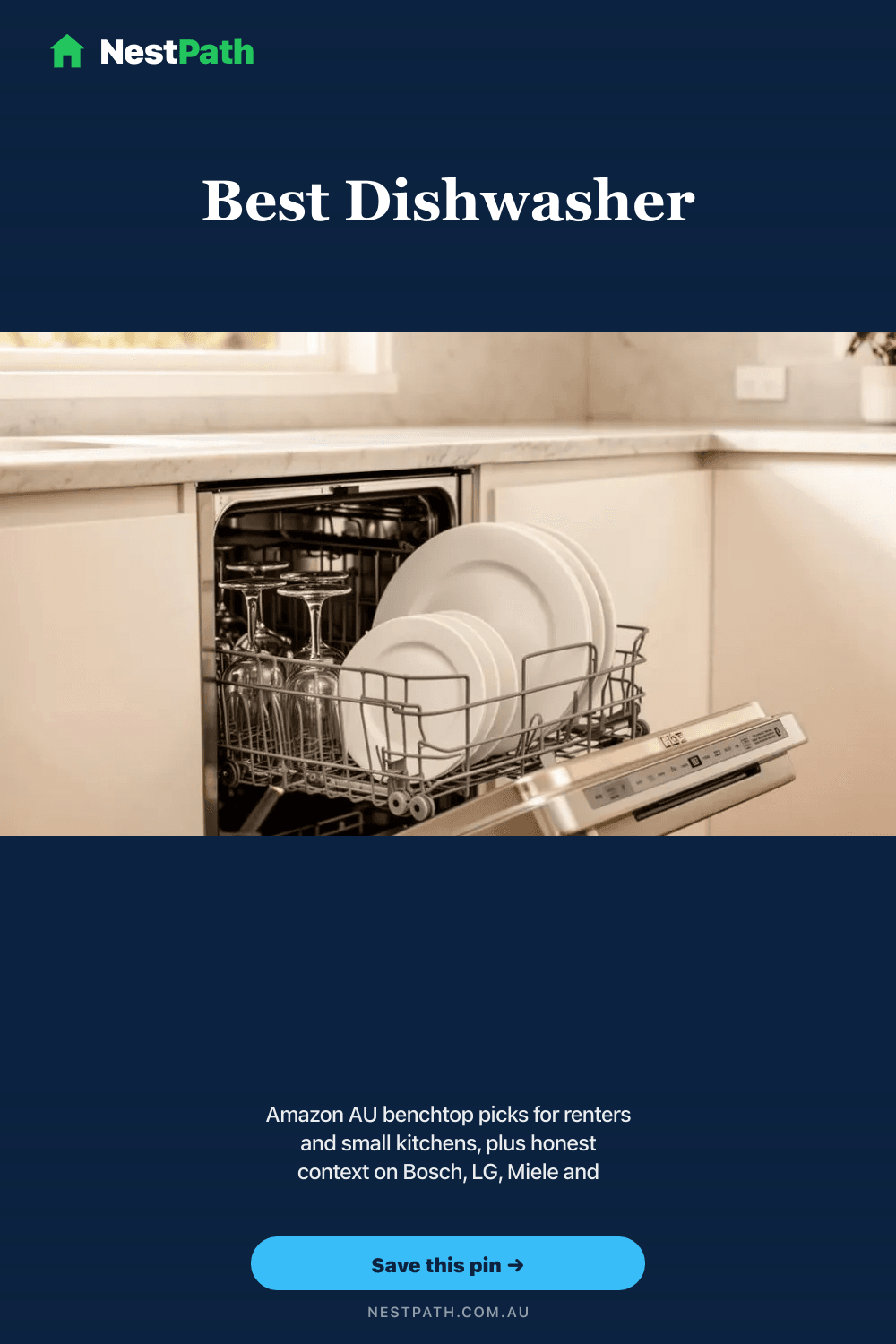 Pinterest pin, Best Dishwasher Australia