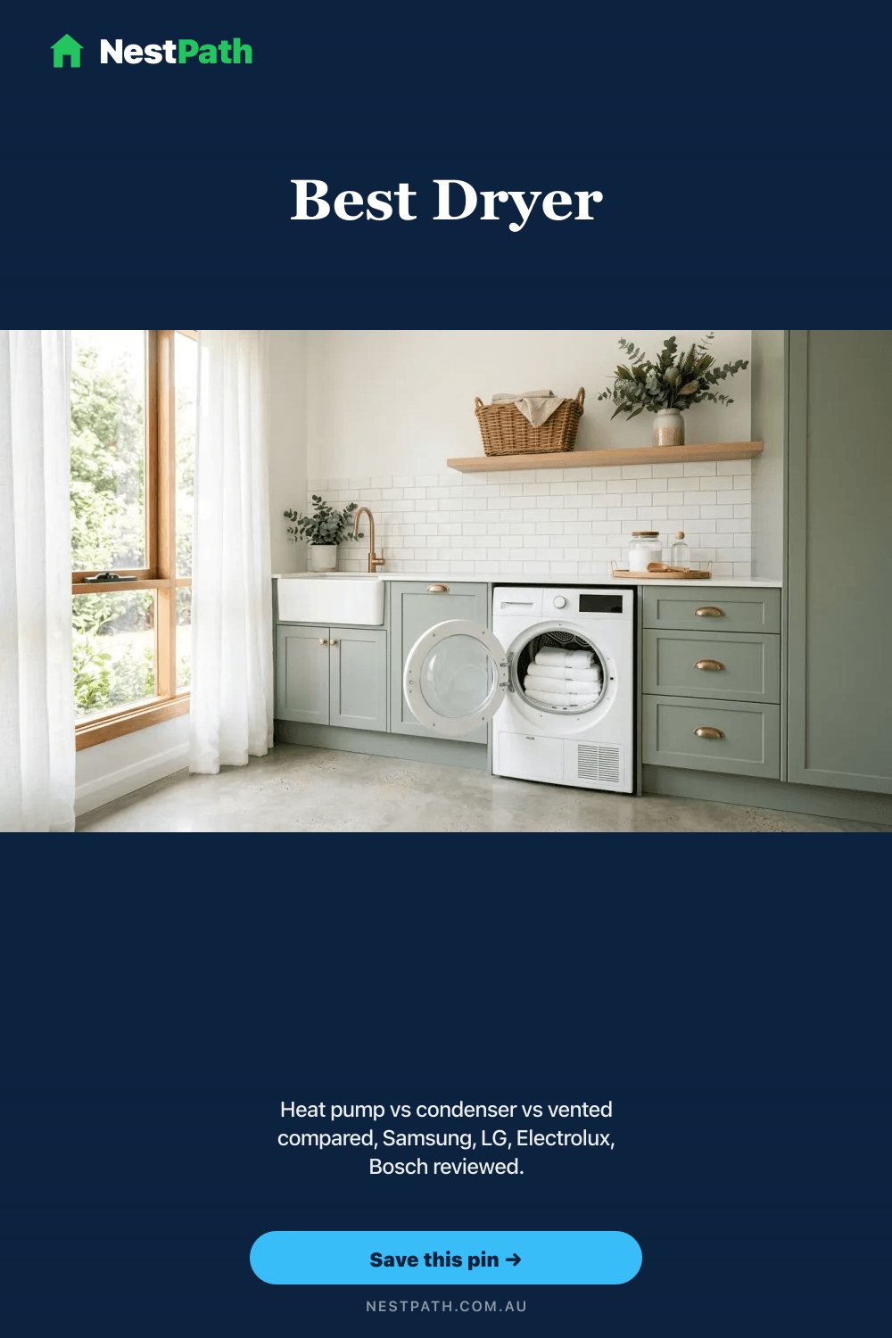 Pinterest pin, Best Dryer Australia