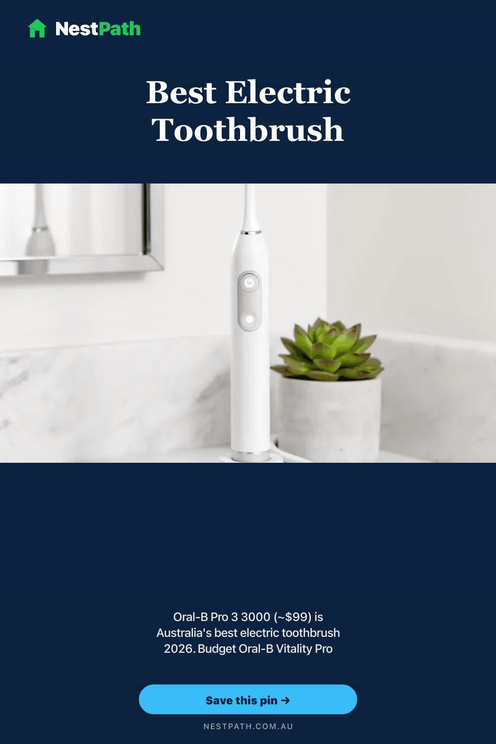 Pinterest pin, Best Electric Toothbrush Australia