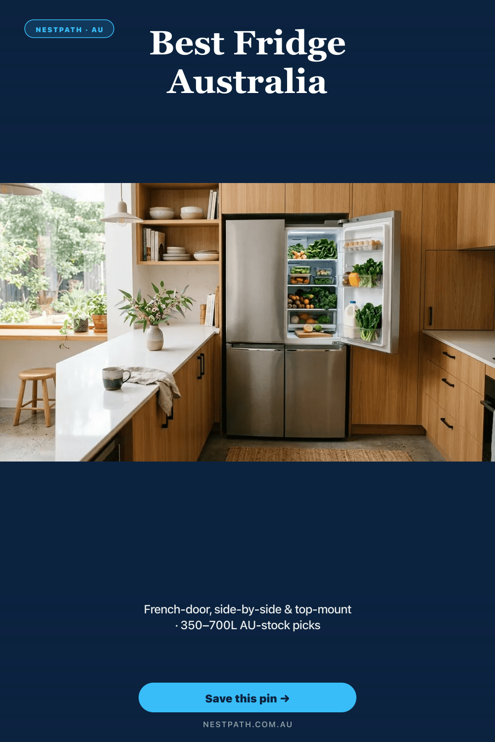 Pinterest pin — Best Fridge Australia