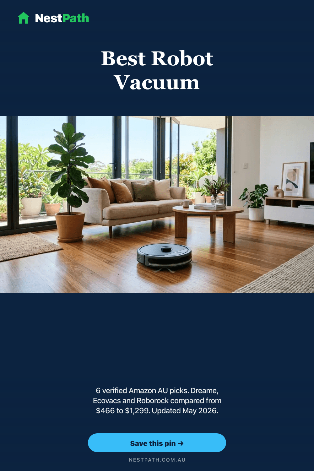 Pinterest pin, Best Robot Vacuum Australia