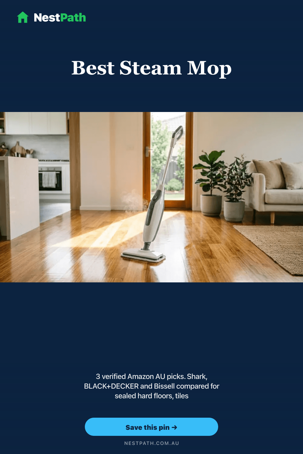 Pinterest pin, Best Steam Mop Australia