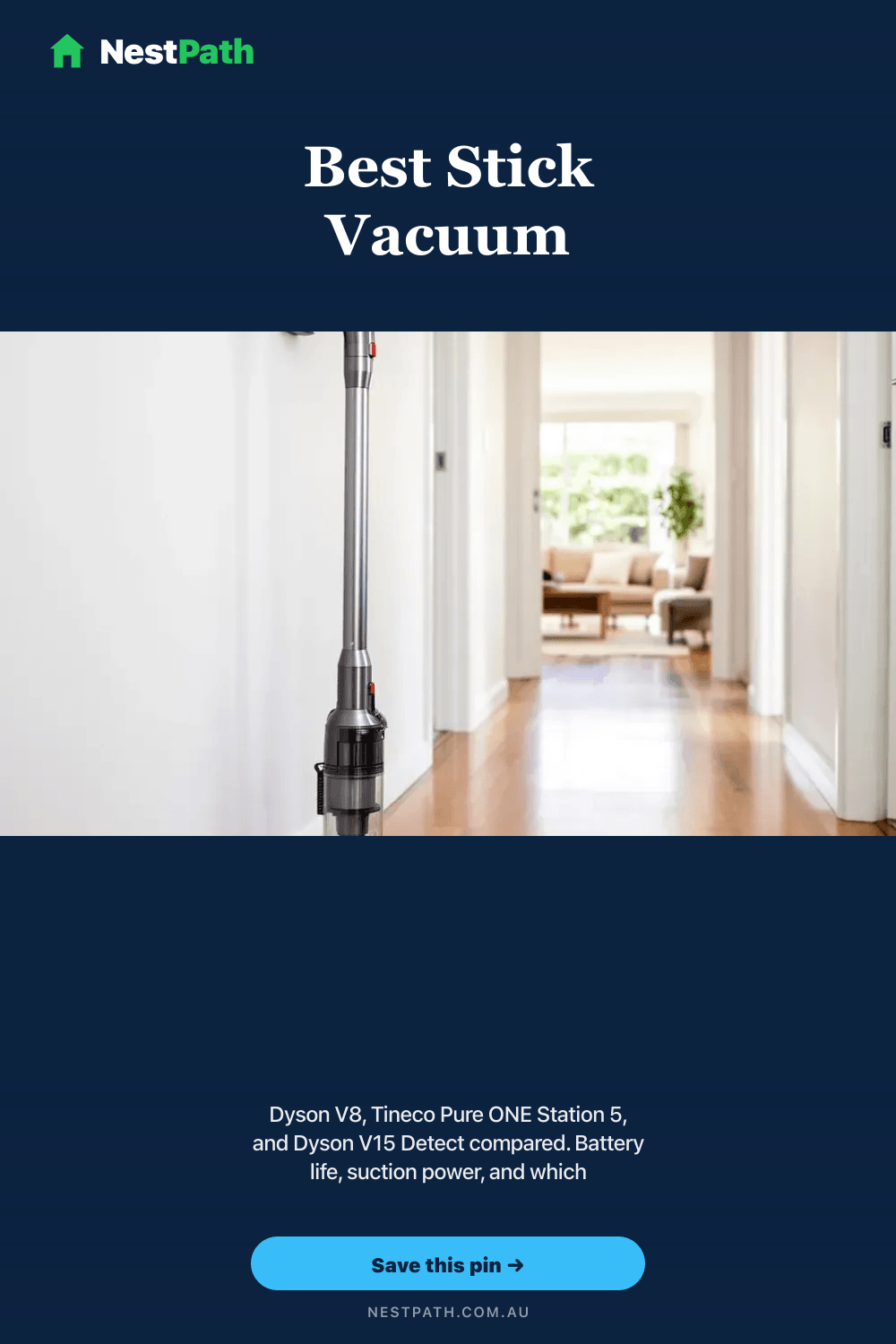 Pinterest pin, Best Stick Vacuum Australia