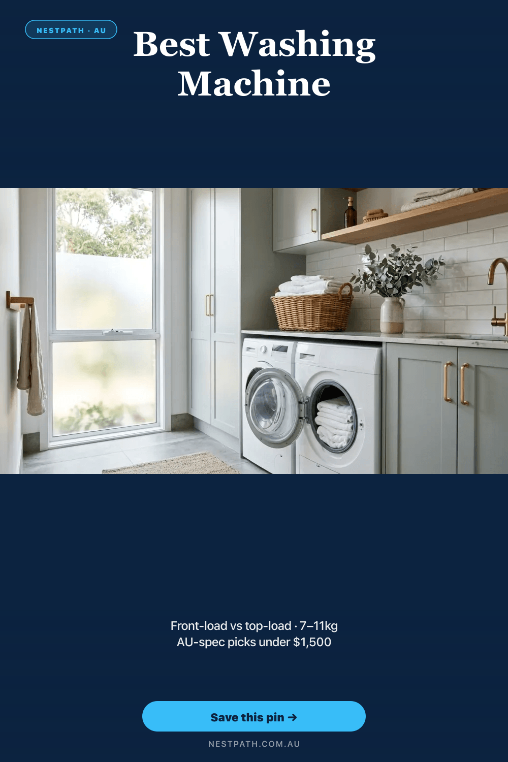 Pinterest pin — Best Washing Machine
